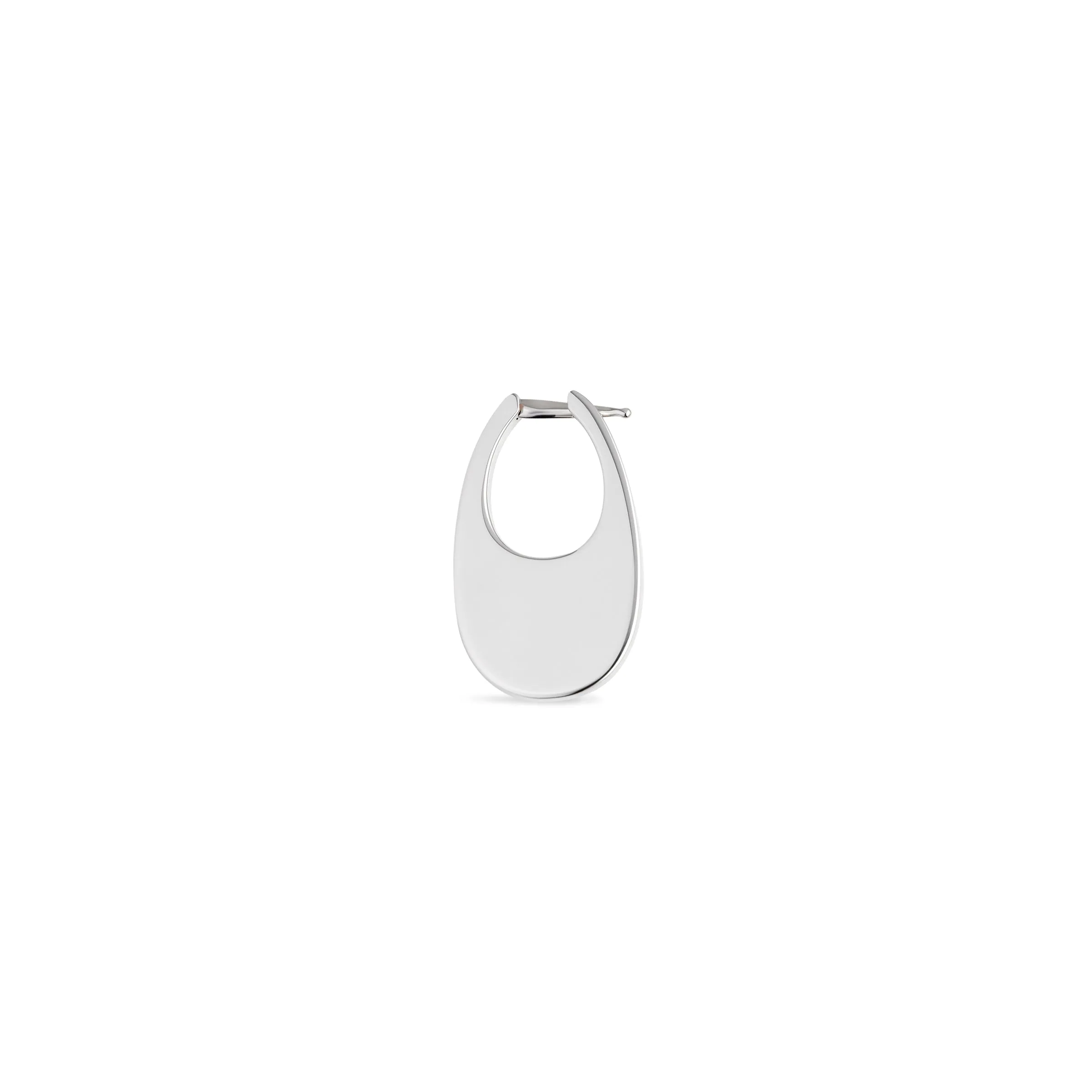 Medium Swipe Earring in Silver sold by MARAIS
