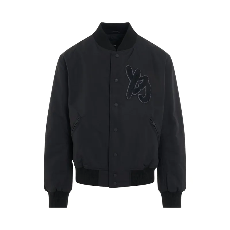 Varsity Team Jacket in Black sold by MARAIS