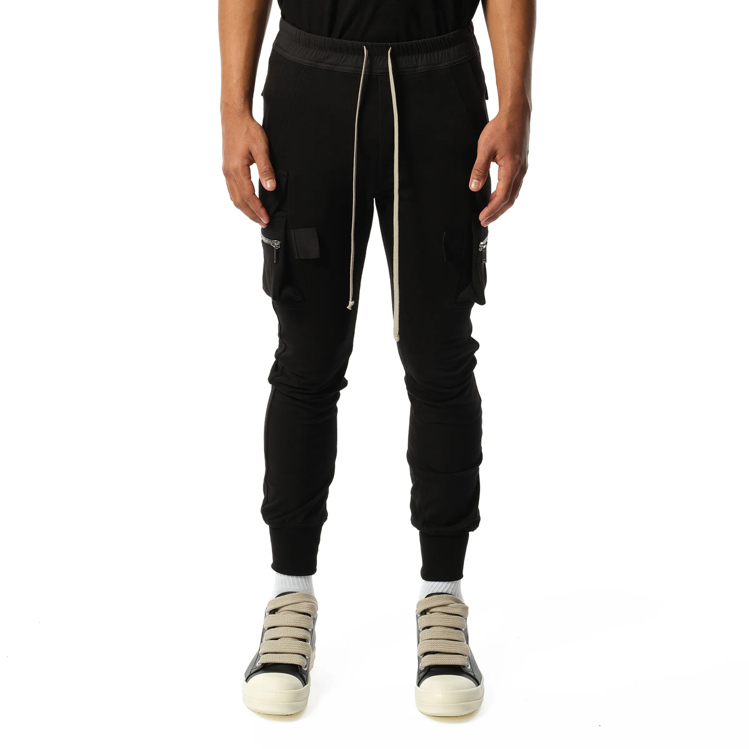 Cotton Mastodon Cargo Pants in Black sold by MARAIS
