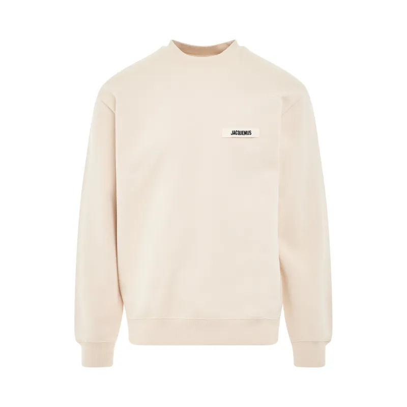 Gros Grain Logo Sweatshirt in Beige sold by MARAIS
