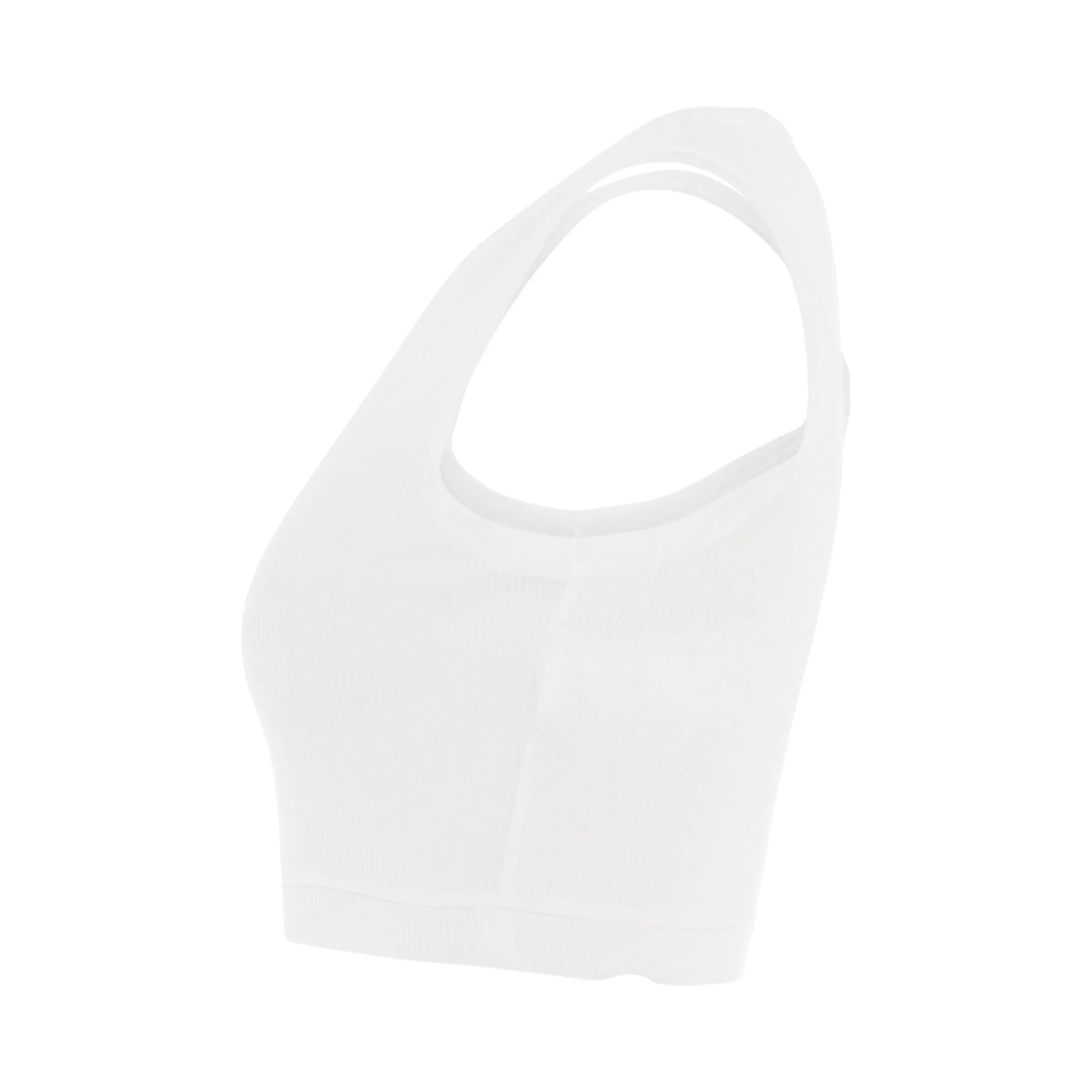 Cropped Anagram Tank Top in White/Navy Blue sold by MARAIS product image thumbnail 3