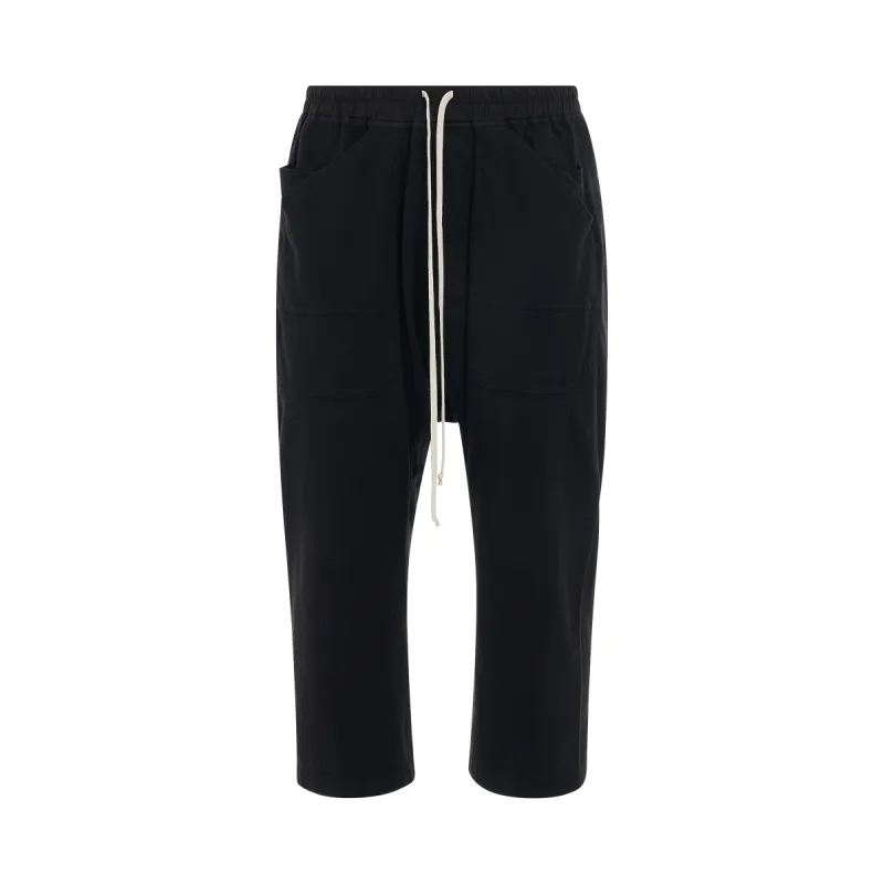 Classic Cargo Cropped Drawstring Pants in Black sold by MARAIS