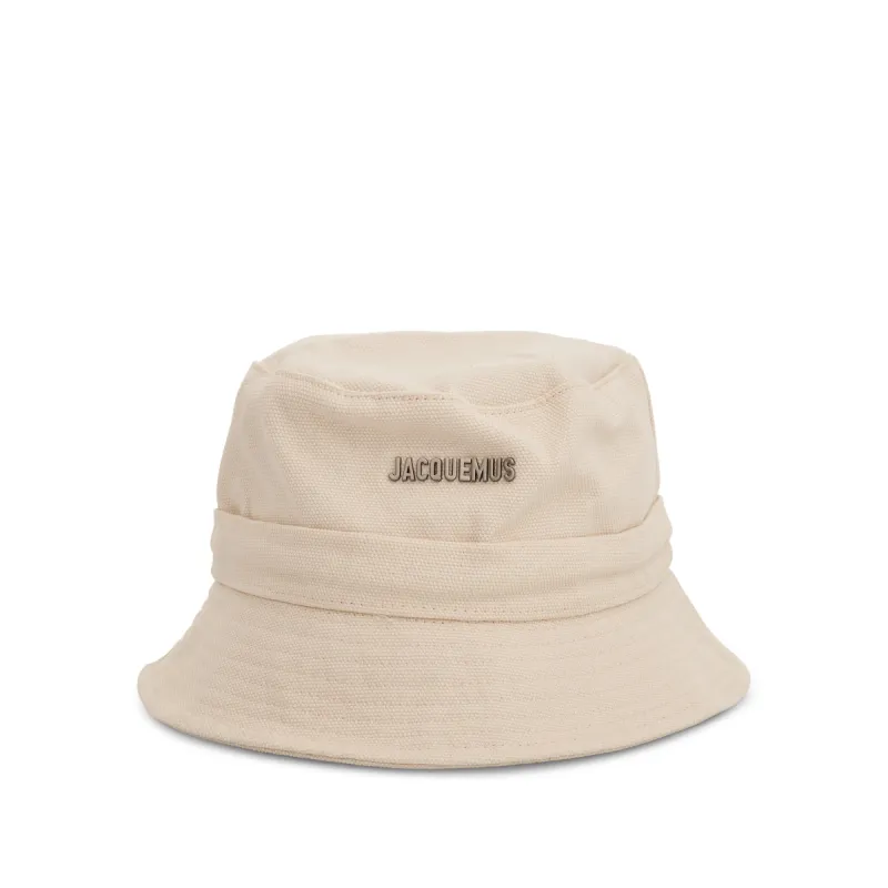Gadjo Knotted Bucket Hat in Off White sold by MARAIS