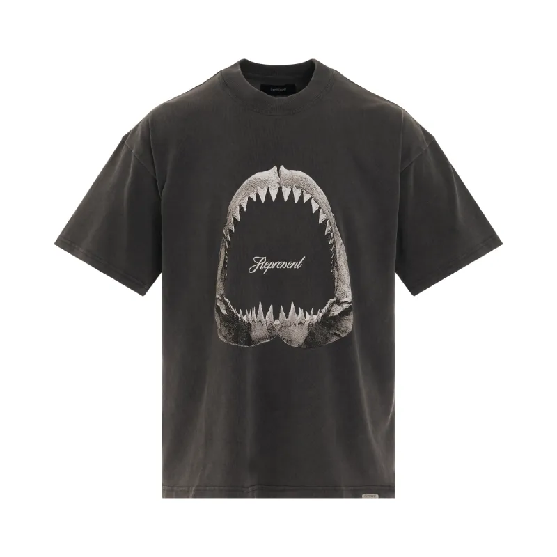 Shark Jaws T-Shirt in Vintage Grey sold by MARAIS