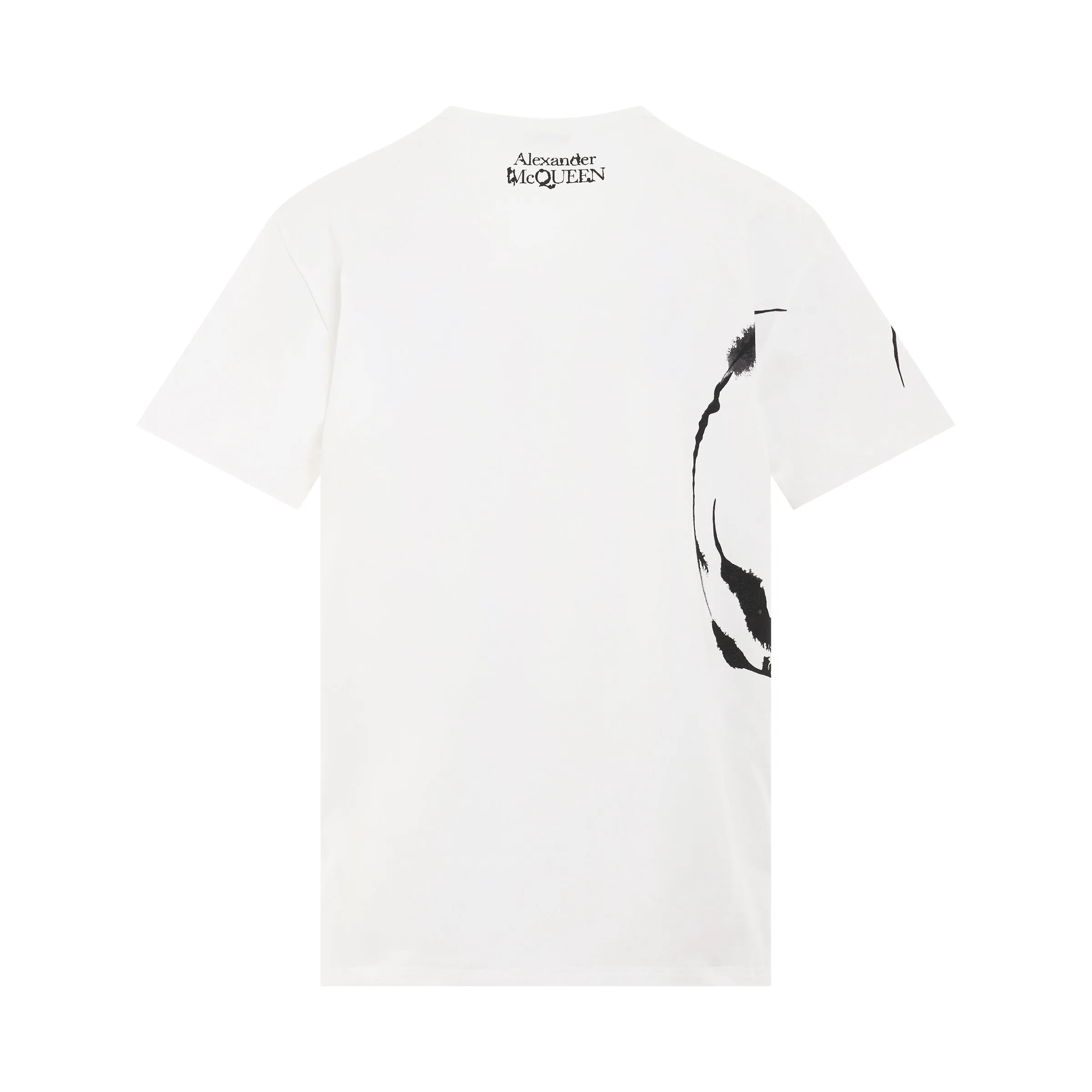 Watercolour Skull T-Shirt in White/Black sold by MARAIS product image thumbnail 4