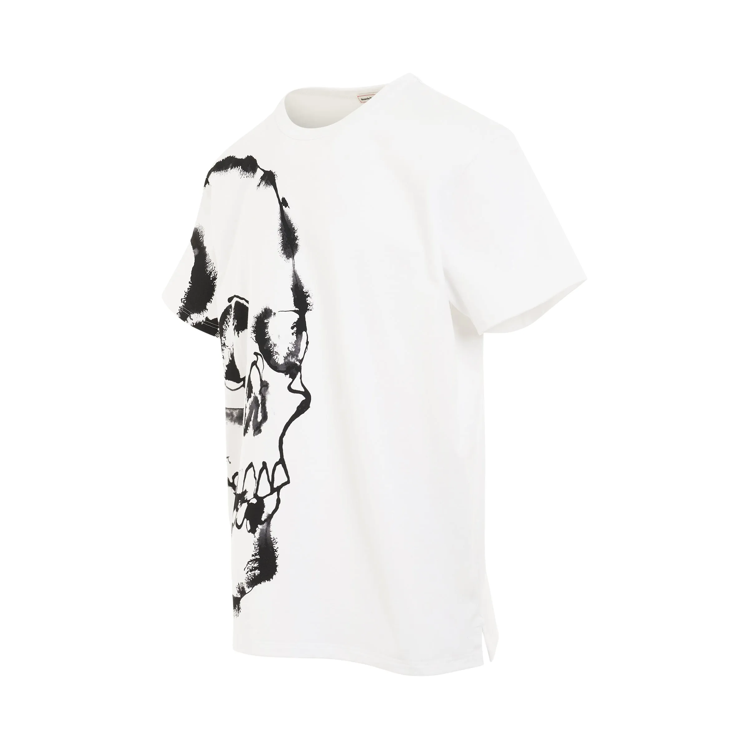 Watercolour Skull T-Shirt in White/Black sold by MARAIS product image thumbnail 2