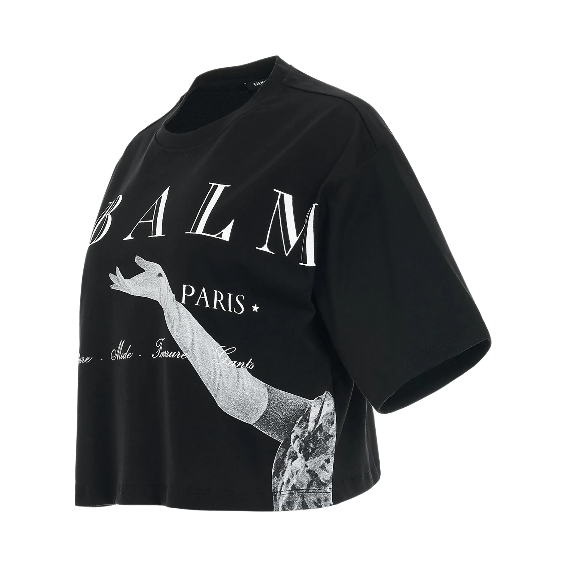 Jolie Madame Crop T-Shirt in Black sold by MARAIS product image thumbnail 2