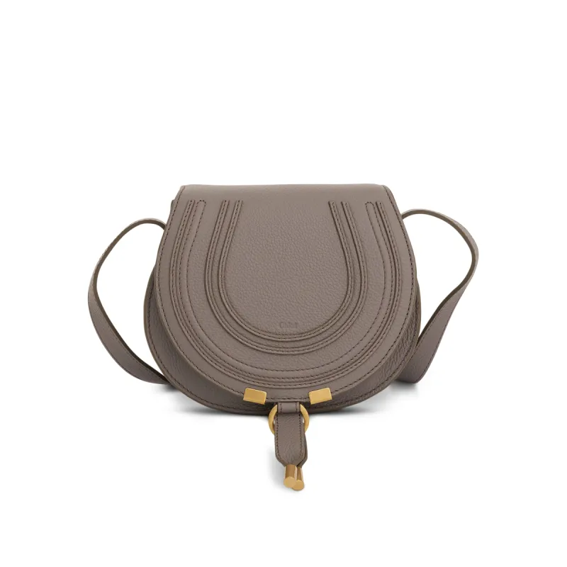 Marcie Small Saddle Bag in Cashmere Grey sold by MARAIS
