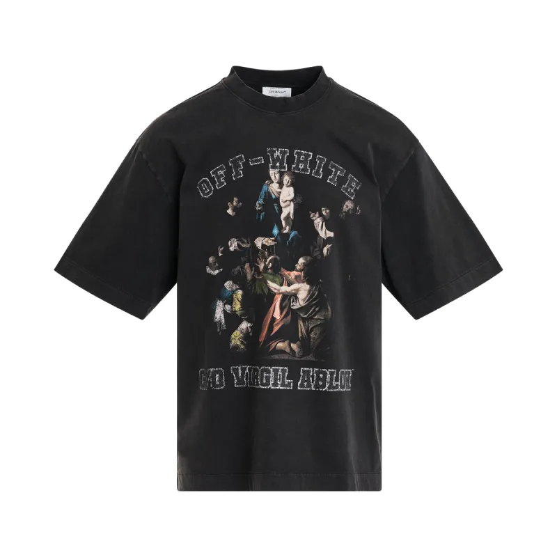 Mary Print Skate T-Shirt in Black/White sold by MARAIS