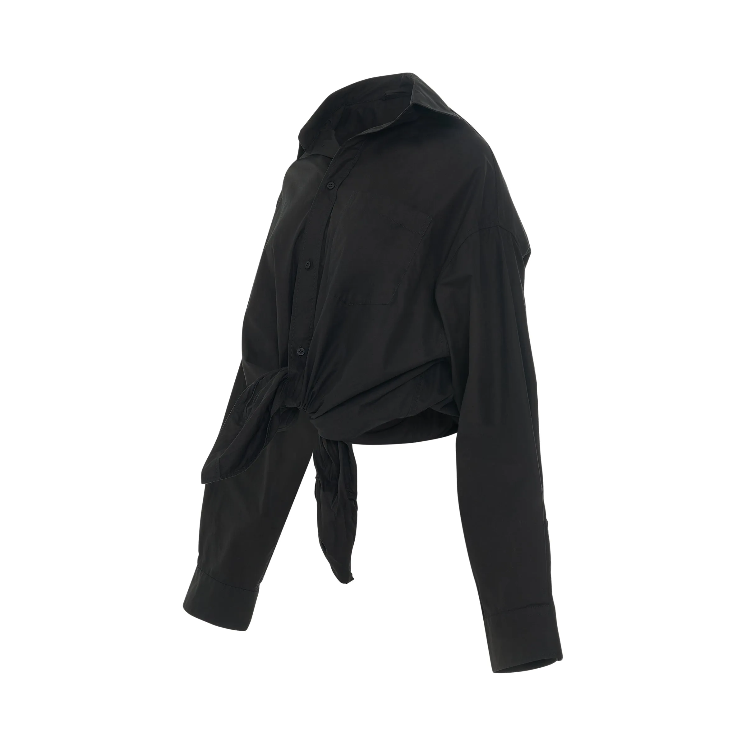 Lifted Collar Shirt in Black sold by MARAIS product image thumbnail 2
