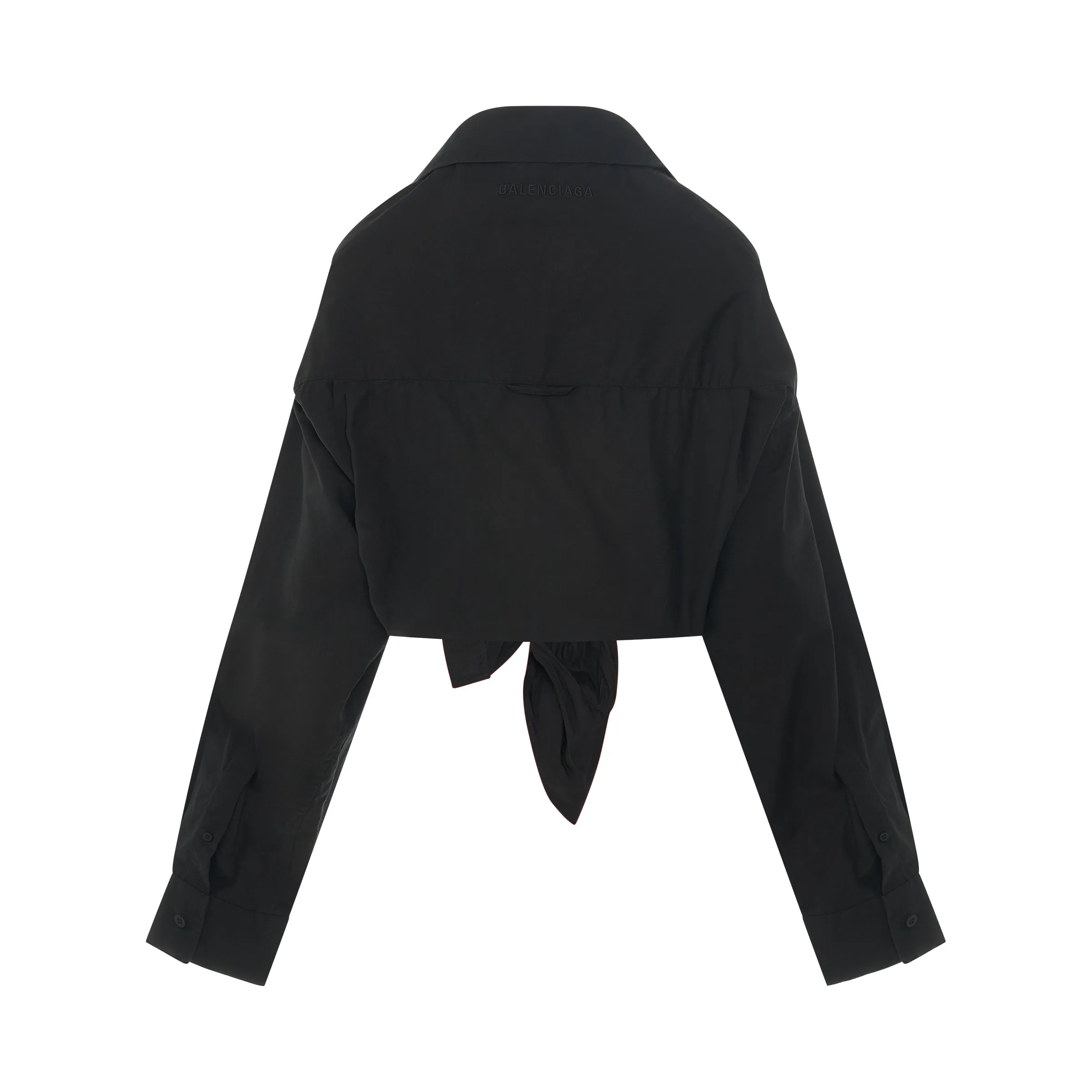 Lifted Collar Shirt in Black sold by MARAIS product image thumbnail 4