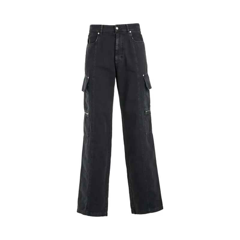Skater Cargo Pants in Washed Black sold by MARAIS