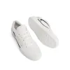 New Deck Lace-Up Plimsoll Sneaker in White/Black sold by MARAIS
