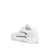 New Deck Lace-Up Plimsoll Sneaker in White/Black sold by MARAIS