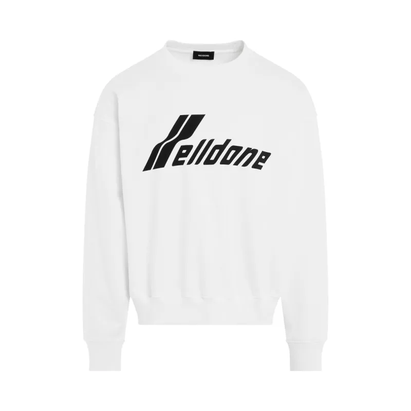 Loose Fit Wappen Sweatshirt in White sold by MARAIS