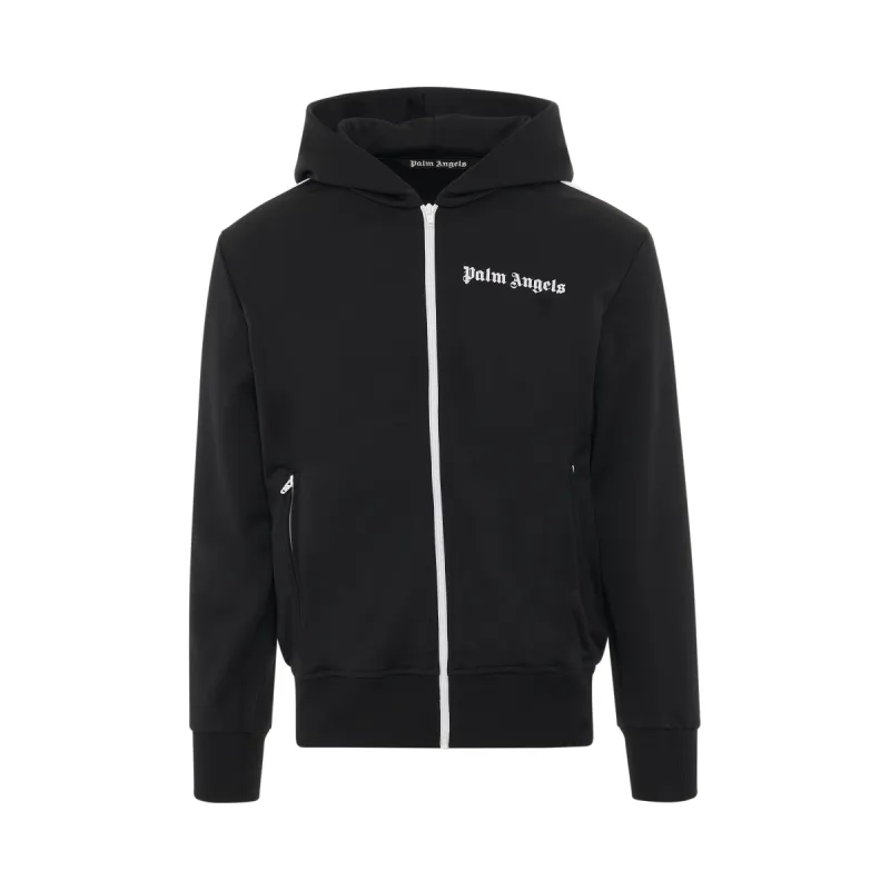 Track Hoodie in Black/White made by MARAIS