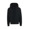 Patched Stars Vintage Hoodie in Black/White sold by MARAIS
