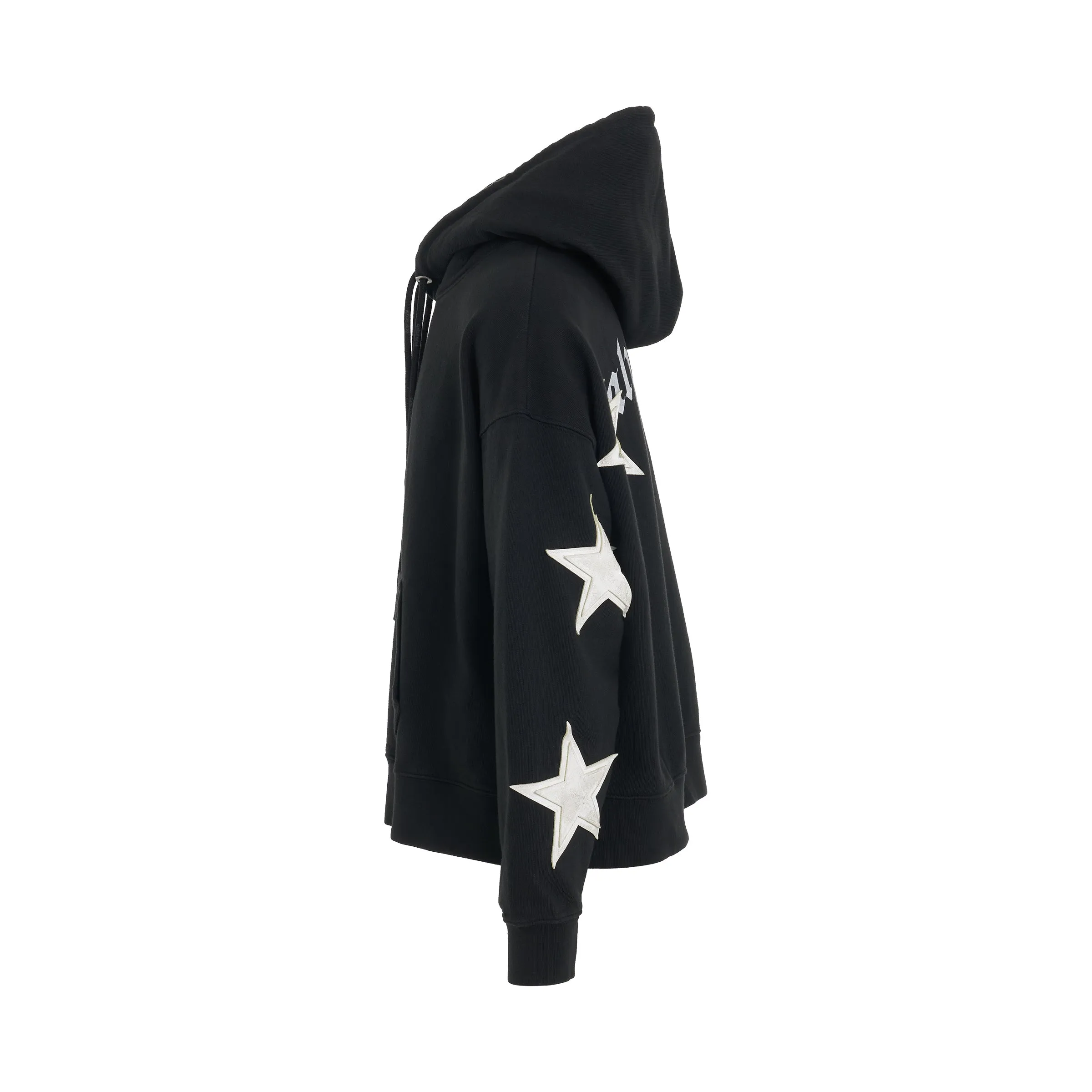 Patched Stars Vintage Hoodie in Black/White sold by MARAIS product image thumbnail 3
