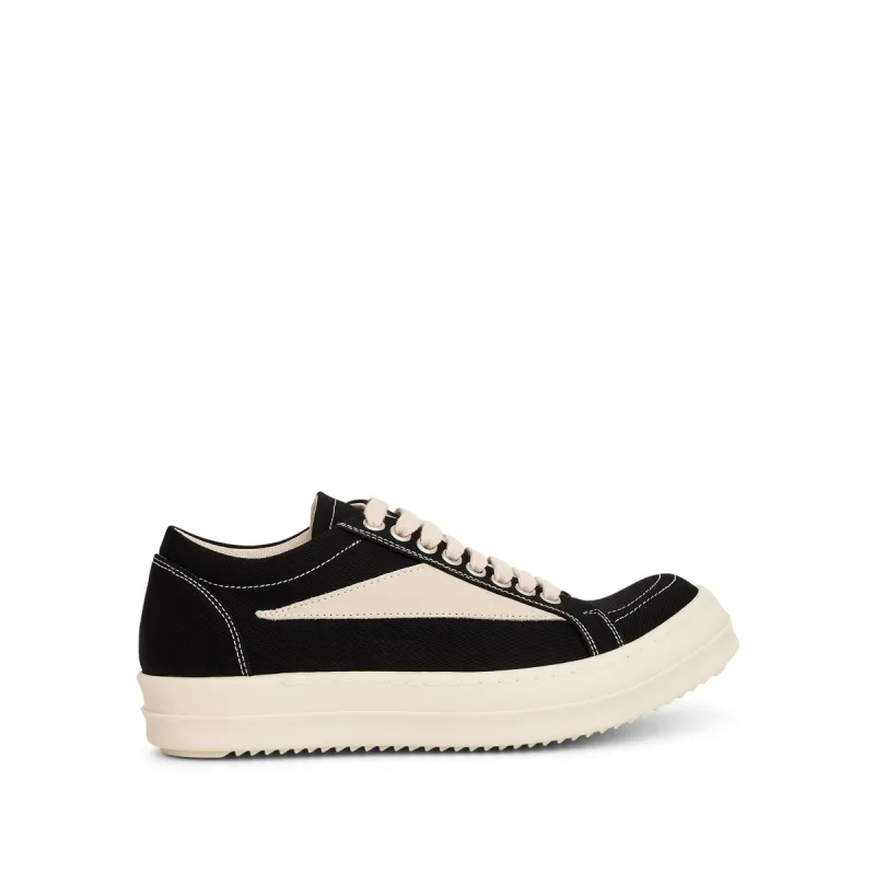 Women Cotton Barre Vintage Sneaker in Black/Milk sold by MARAIS