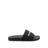 3D Logo Rubber Pool Slide Sandal in Black/White sold by MARAIS