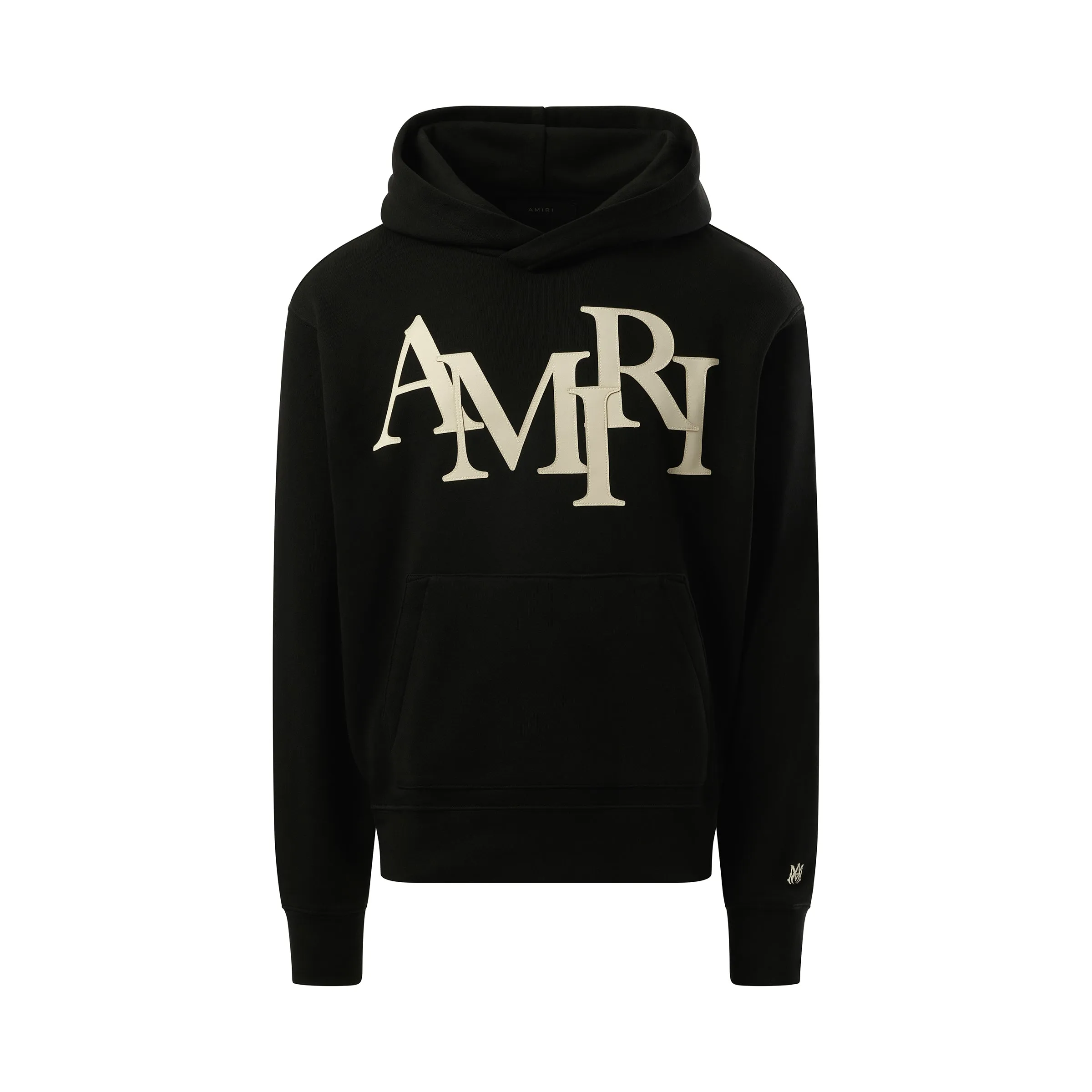 Amiri Staggered Hoodie in Black/White sold by MARAIS product image thumbnail 2