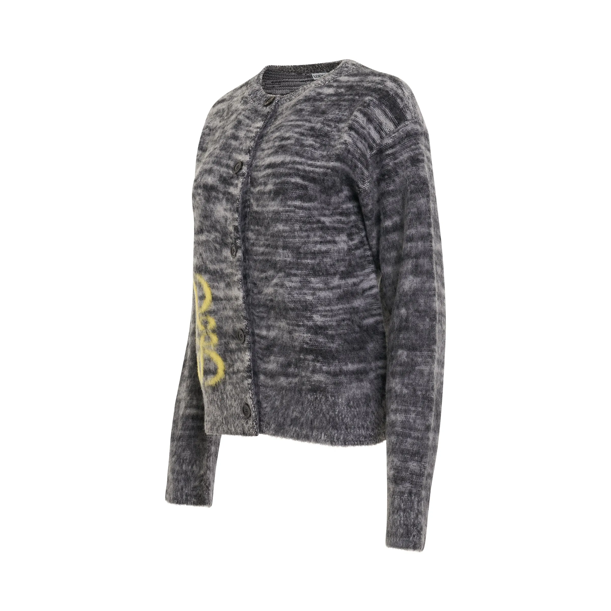 Anagram Intarsia Wool Cardigan in Black/White sold by MARAIS product image thumbnail 2