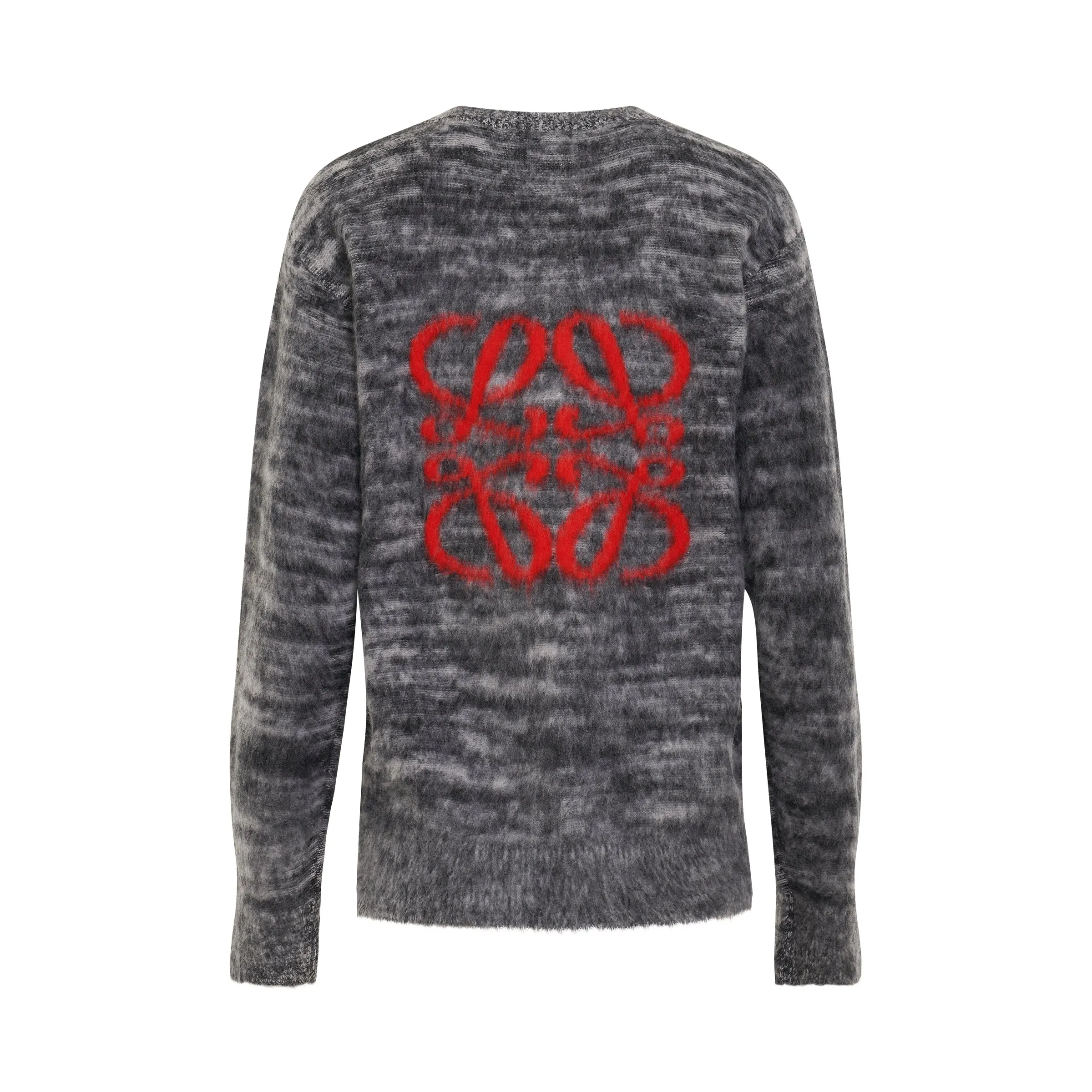 Anagram Intarsia Wool Cardigan in Black/White sold by MARAIS product image thumbnail 4