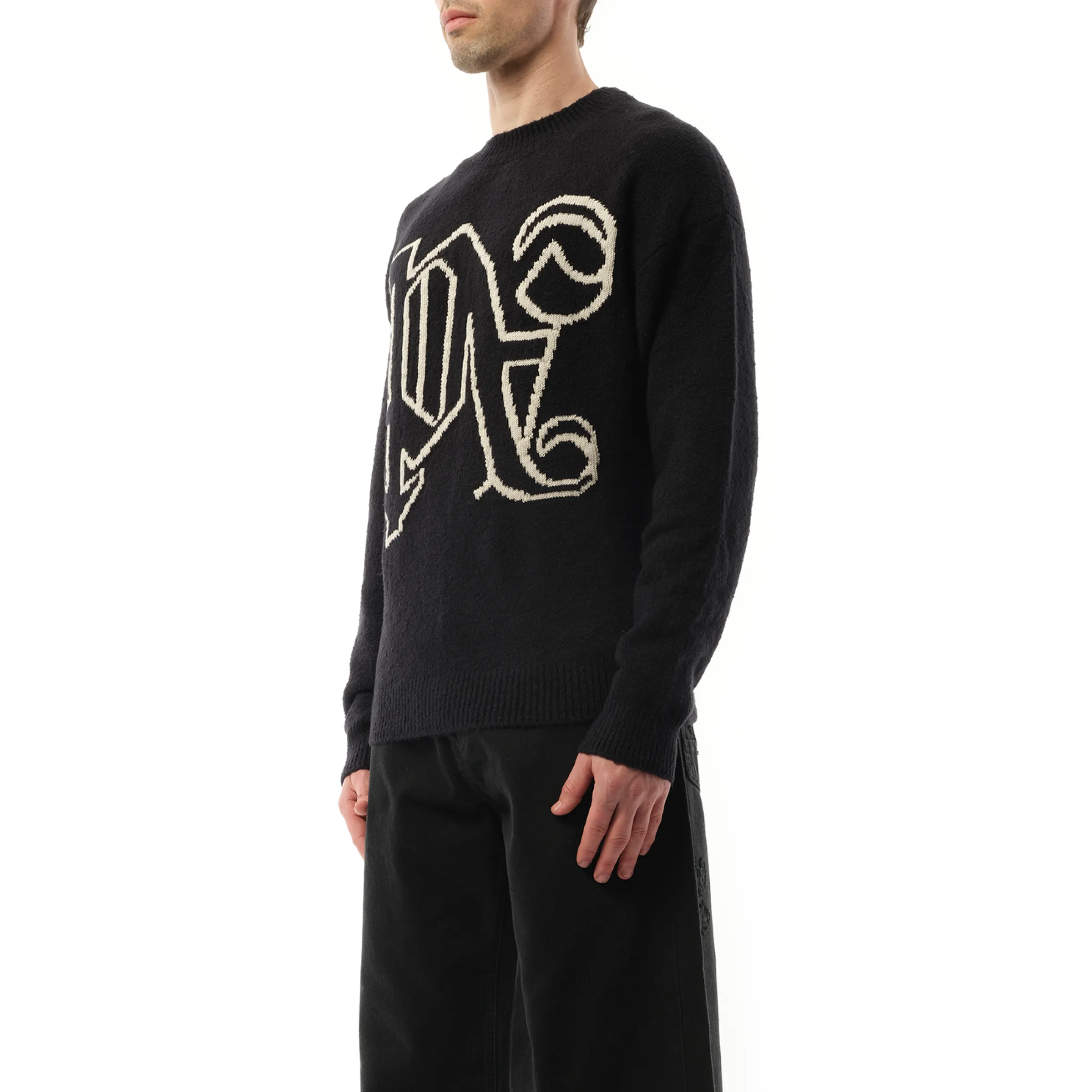 PA Monogram Sweater in Black/Off White sold by MARAIS product image thumbnail 5
