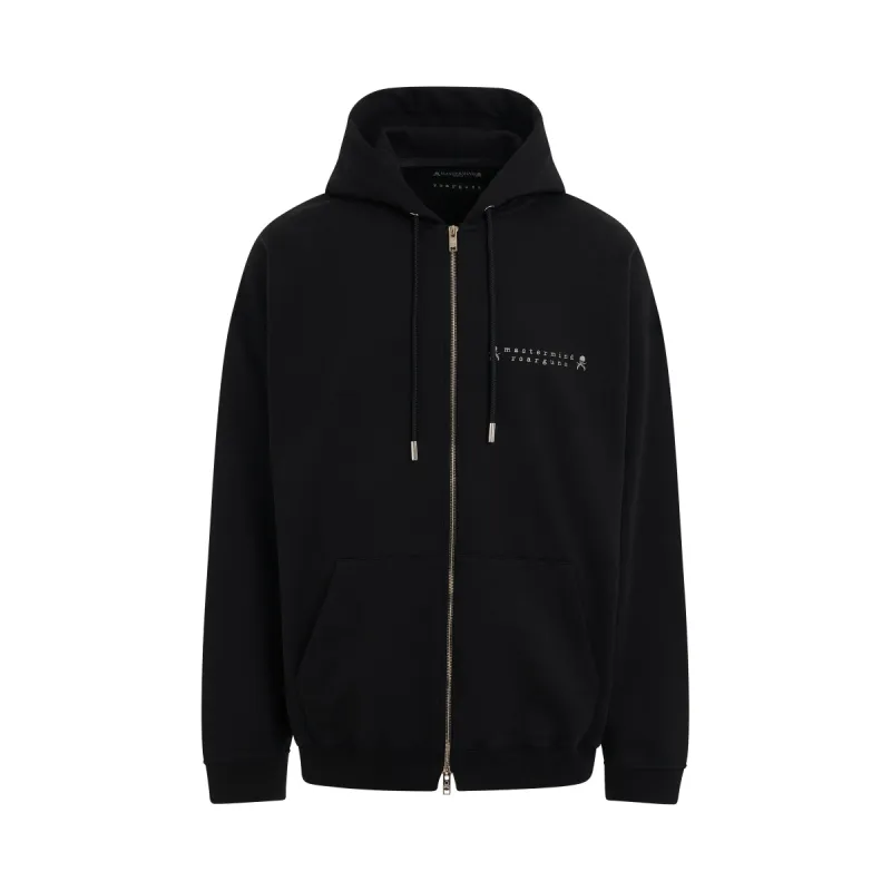 Mastermind World x Roarguns Zip Up Hoodie in Black sold by MARAIS