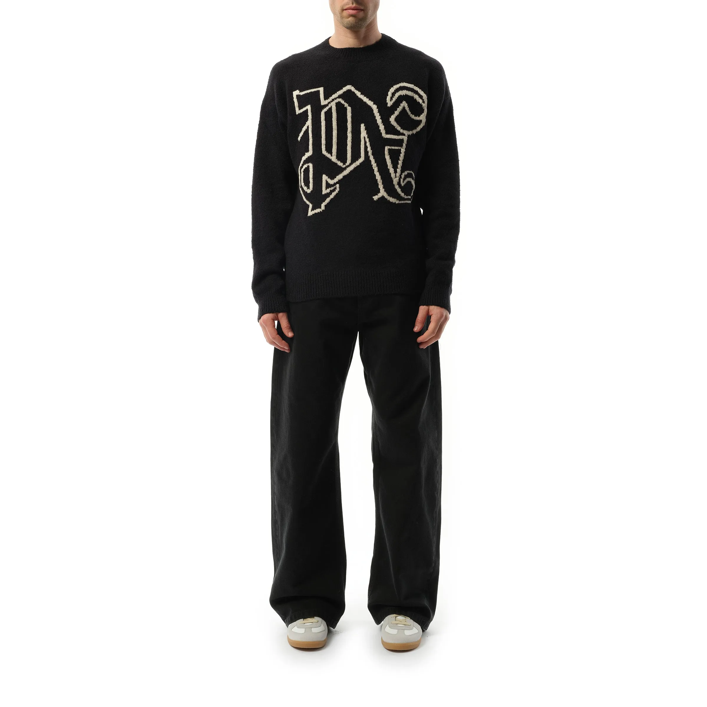 PA Monogram Sweater in Black/Off White sold by MARAIS product image thumbnail 4