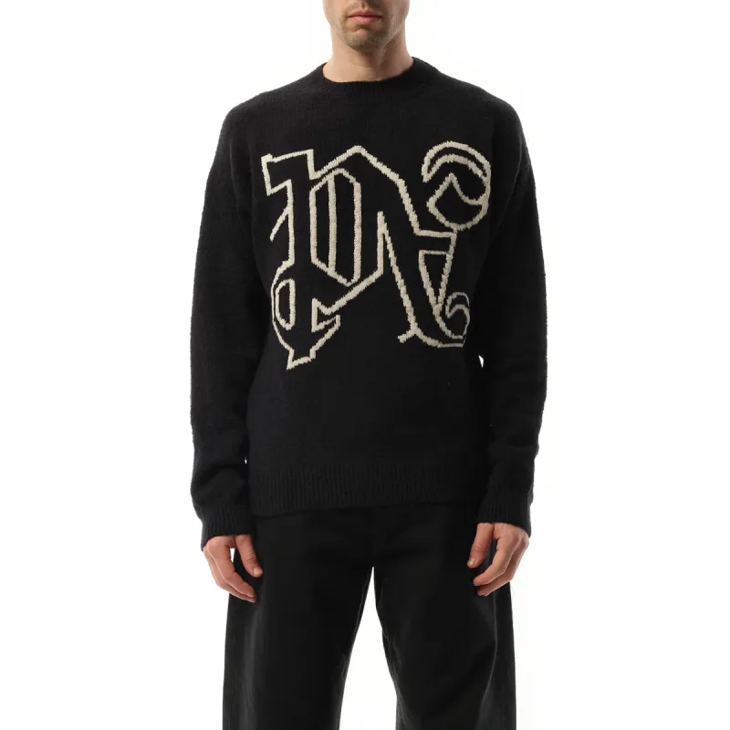 PA Monogram Sweater in Black/Off White sold by MARAIS
