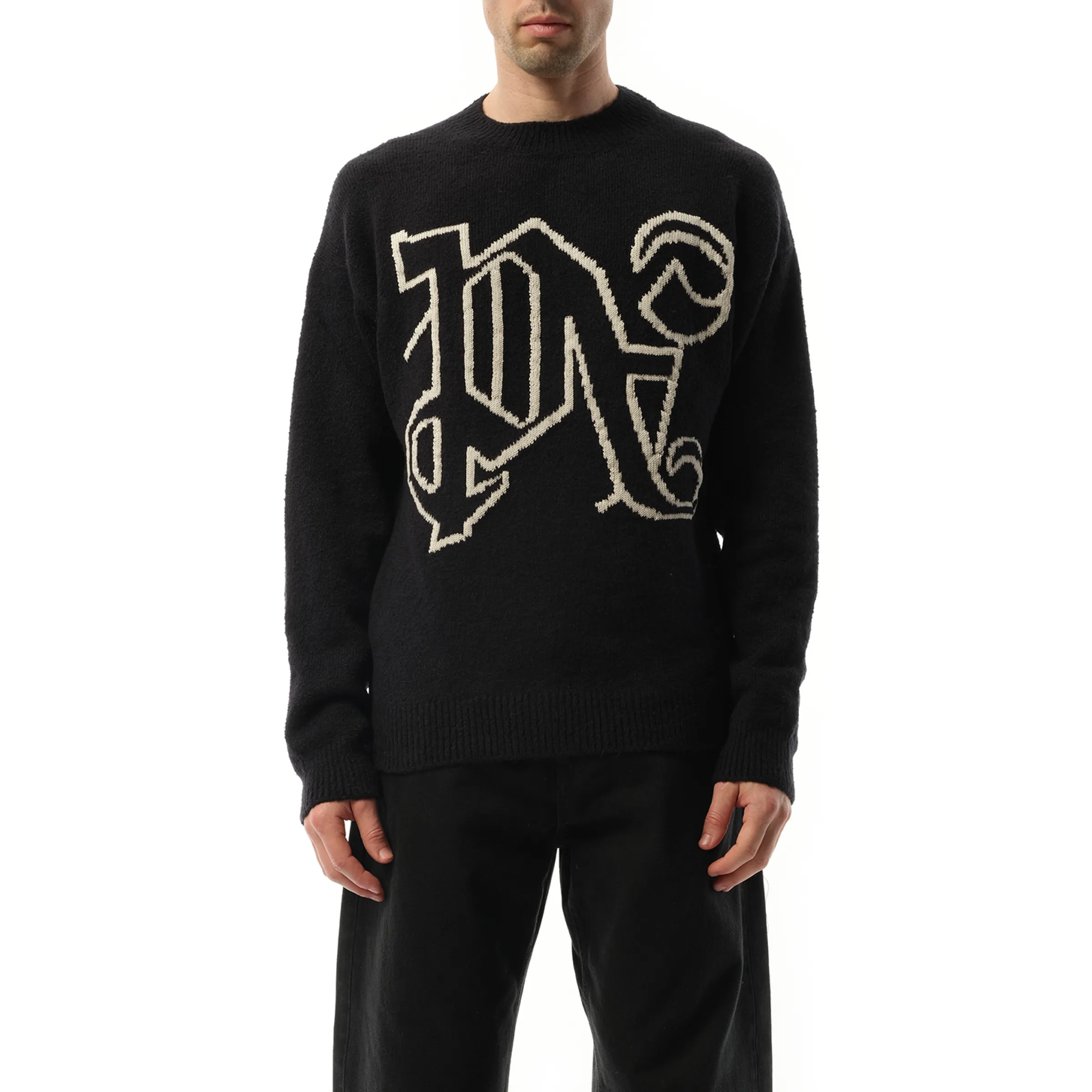 PA Monogram Sweater in Black/Off White sold by MARAIS