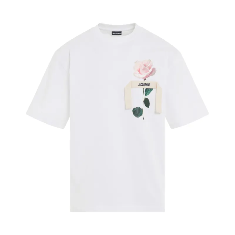 Rose Print T-shirt in White sold by MARAIS