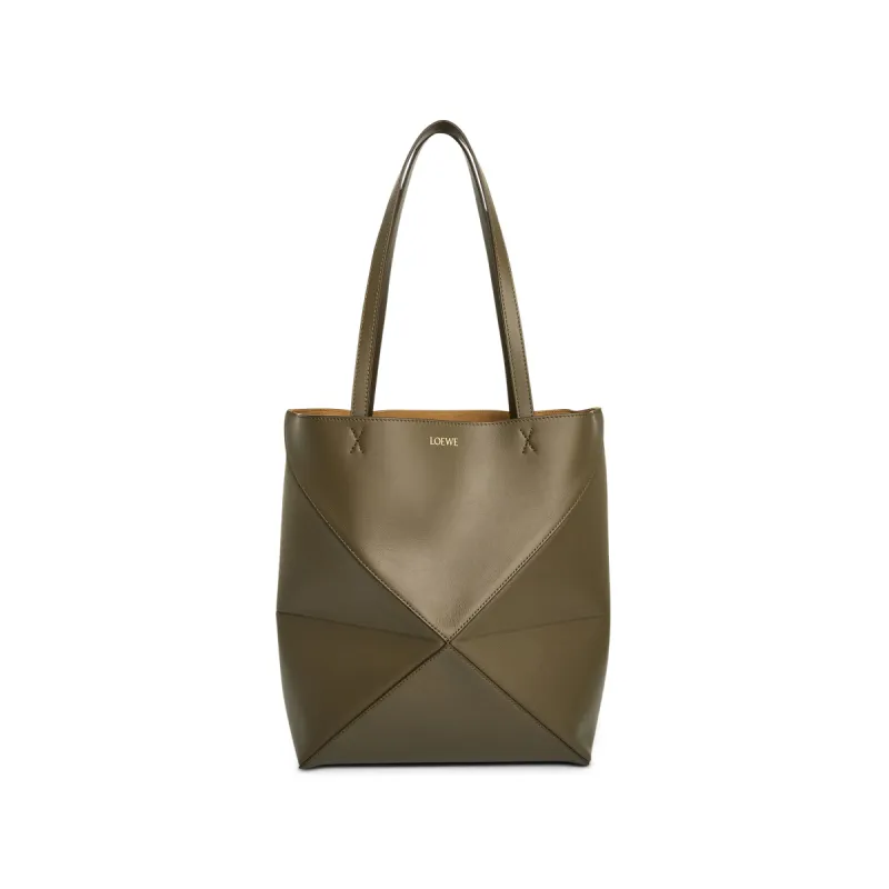 Medium Fold Puzzle Tote Bag in Dark Khaki Green sold by MARAIS