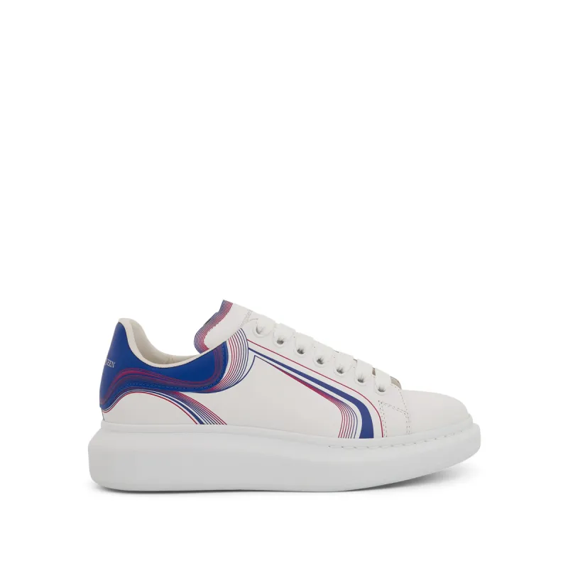 Larry Oversized Football Sneaker in White/Blue sold by MARAIS