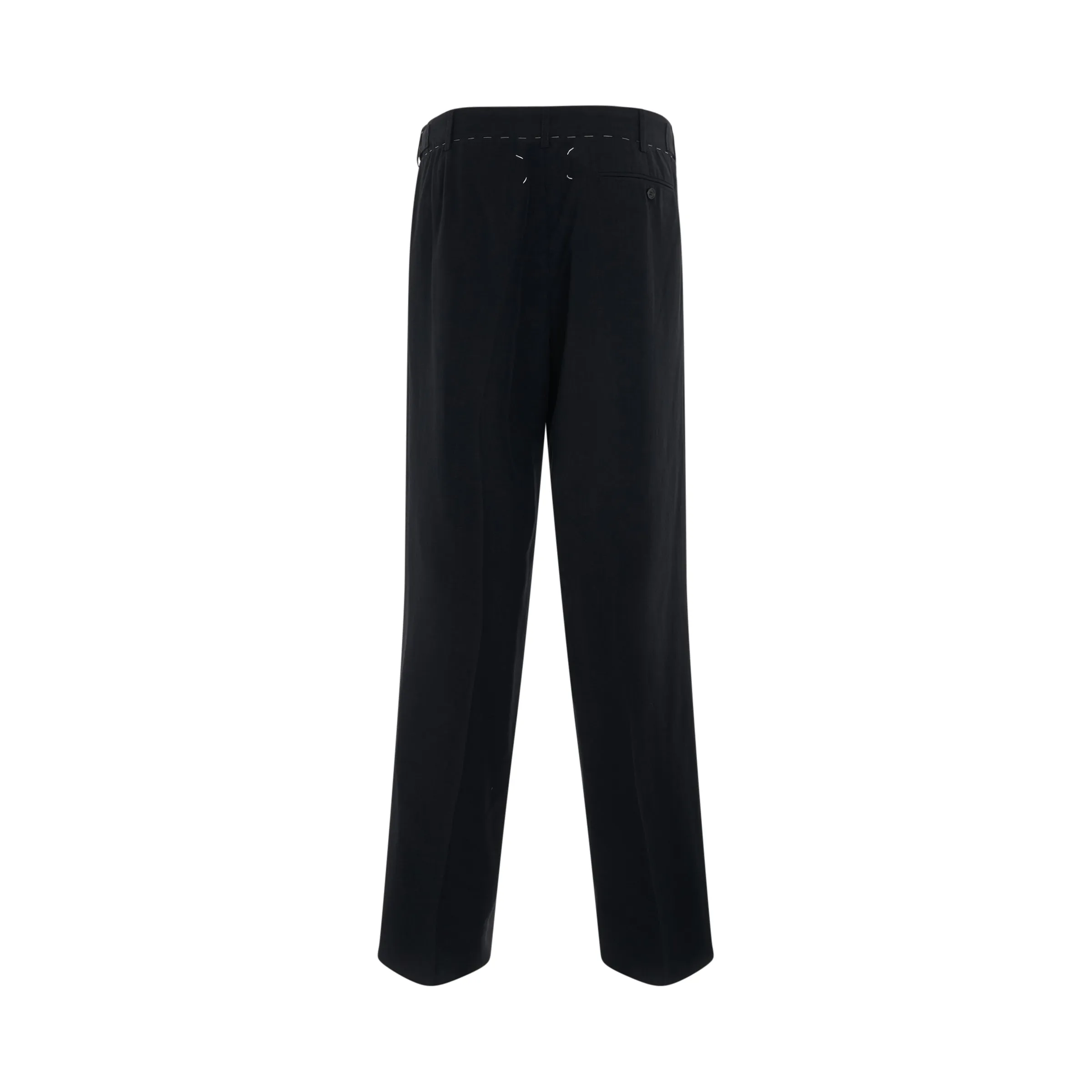 Drawstring Cotton Pants in Black sold by MARAIS product image thumbnail 4