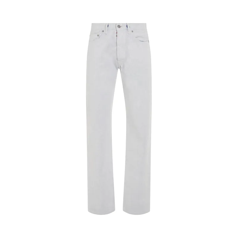 5 Pocket Straight Leg Jeans in Ice sold by MARAIS