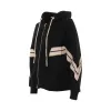 Track Rib Zipped Hoodie in Black/Butter sold by MARAIS