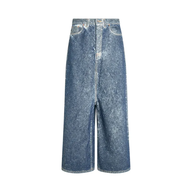 Acid Wash Denim Pants in Indigo sold by MARAIS