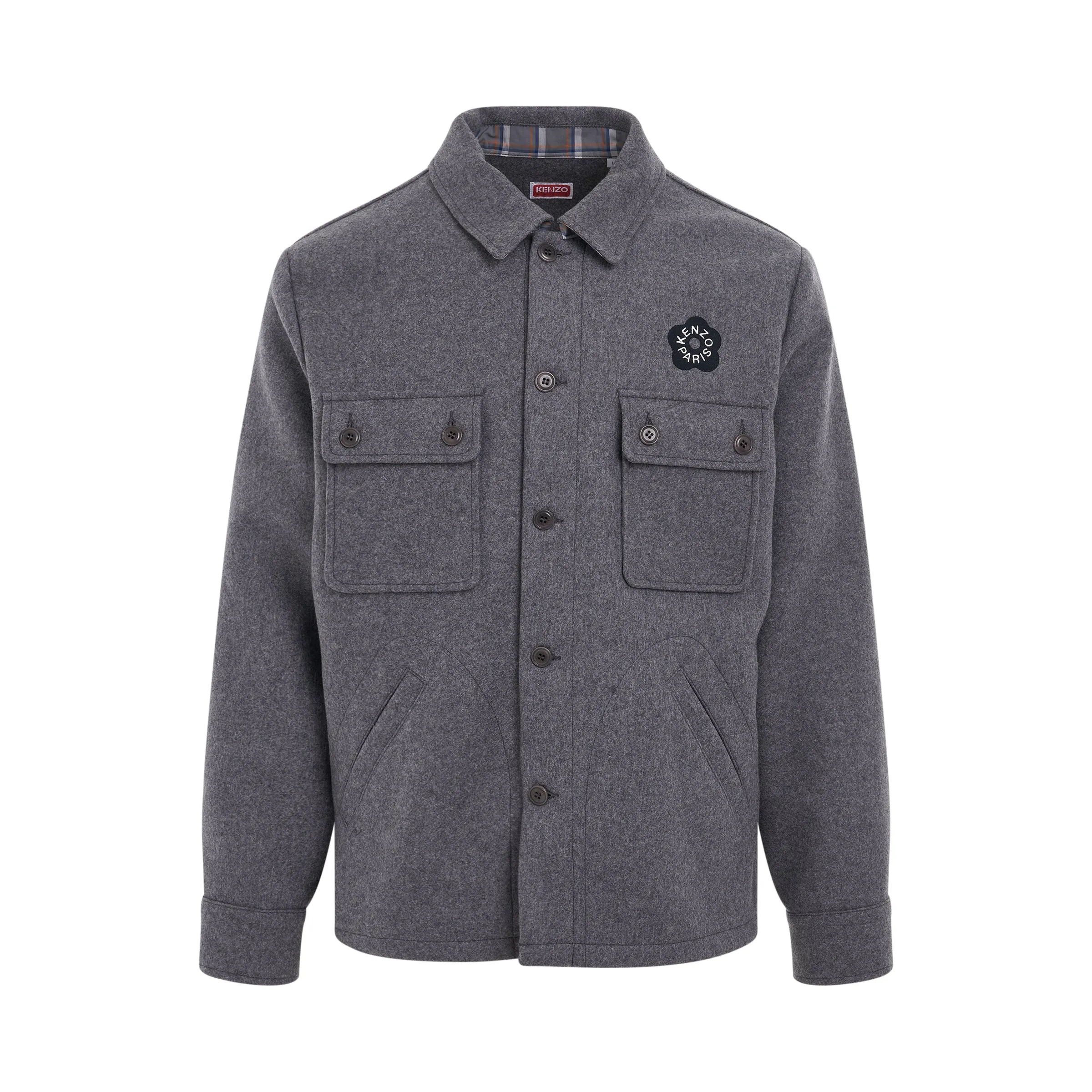 Wool Brend Overshirt in Anthracite sold by MARAIS