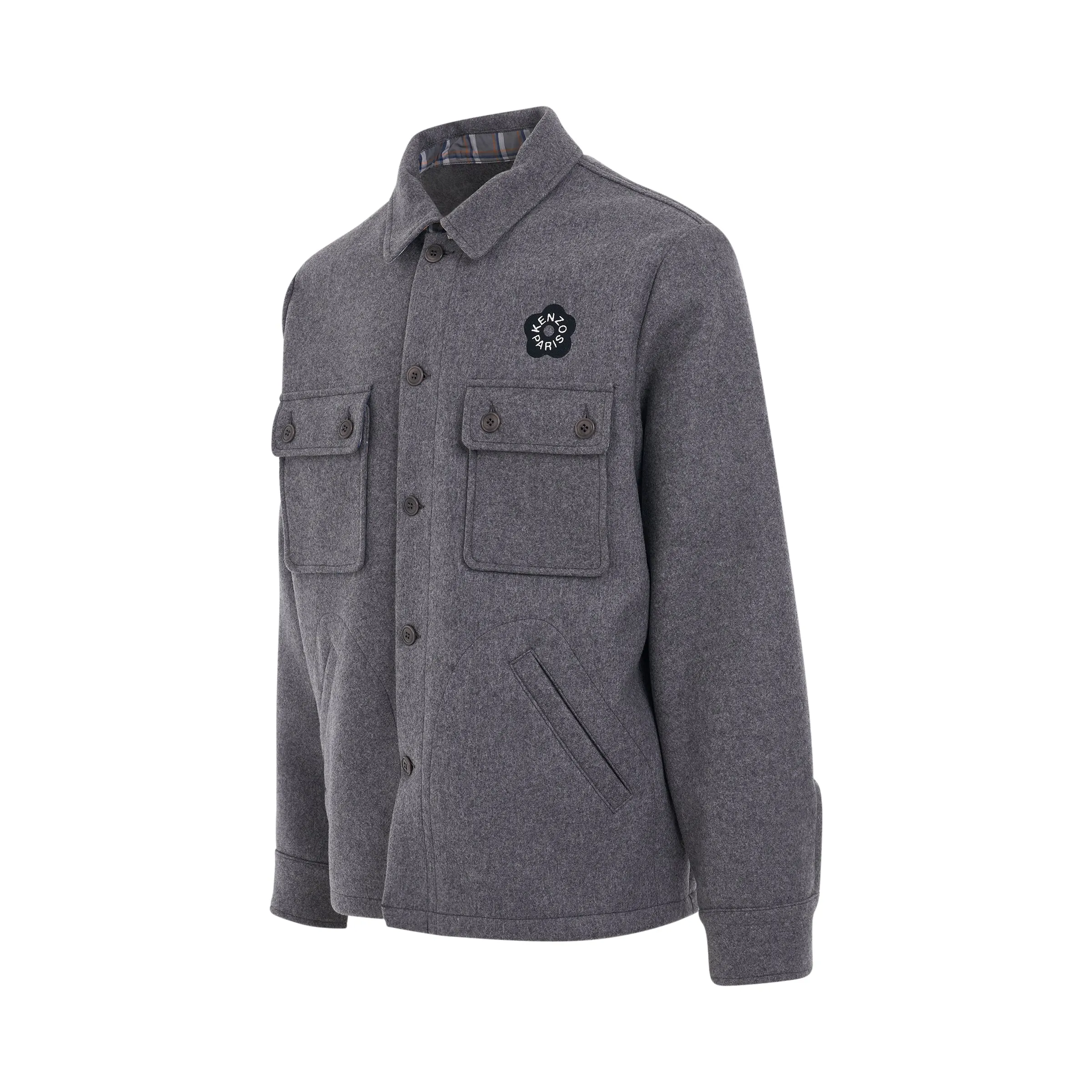 Wool Brend Overshirt in Anthracite sold by MARAIS product image thumbnail 2