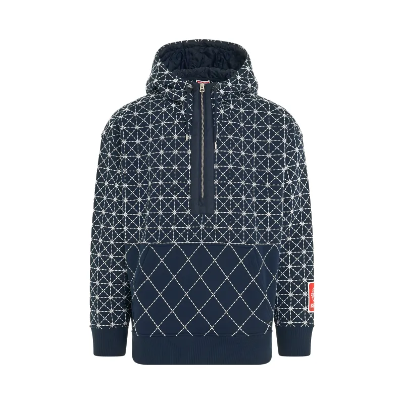 Sashiko Stitch Oversize Hoodie sold by MARAIS