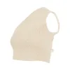 Ascu Asymmetric Crop Top in Off White sold by MARAIS