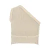 Ascu Asymmetric Crop Top in Off White sold by MARAIS