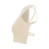 Ascu Asymmetric Crop Top in Off White sold by MARAIS