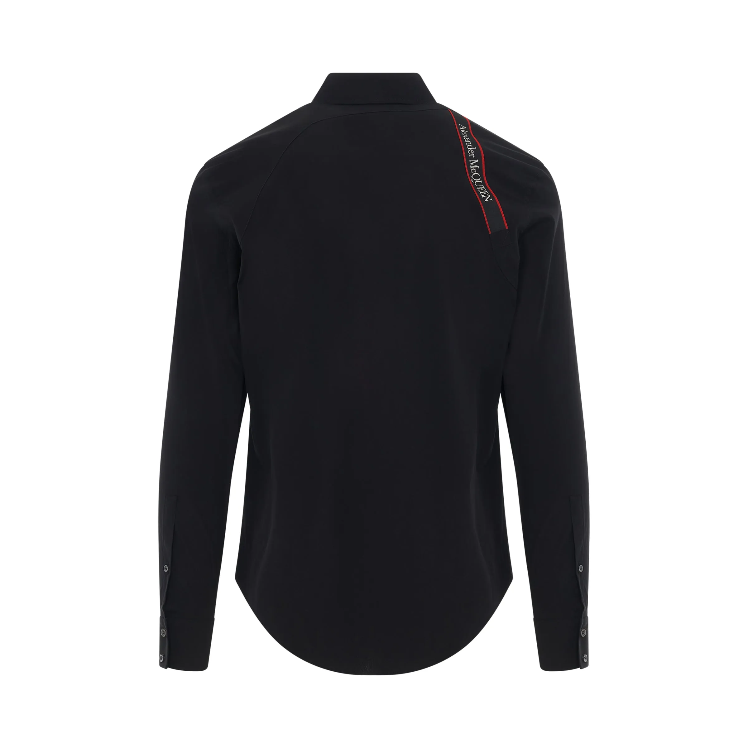 Logo Tape Shirt in Black sold by MARAIS product image thumbnail 4