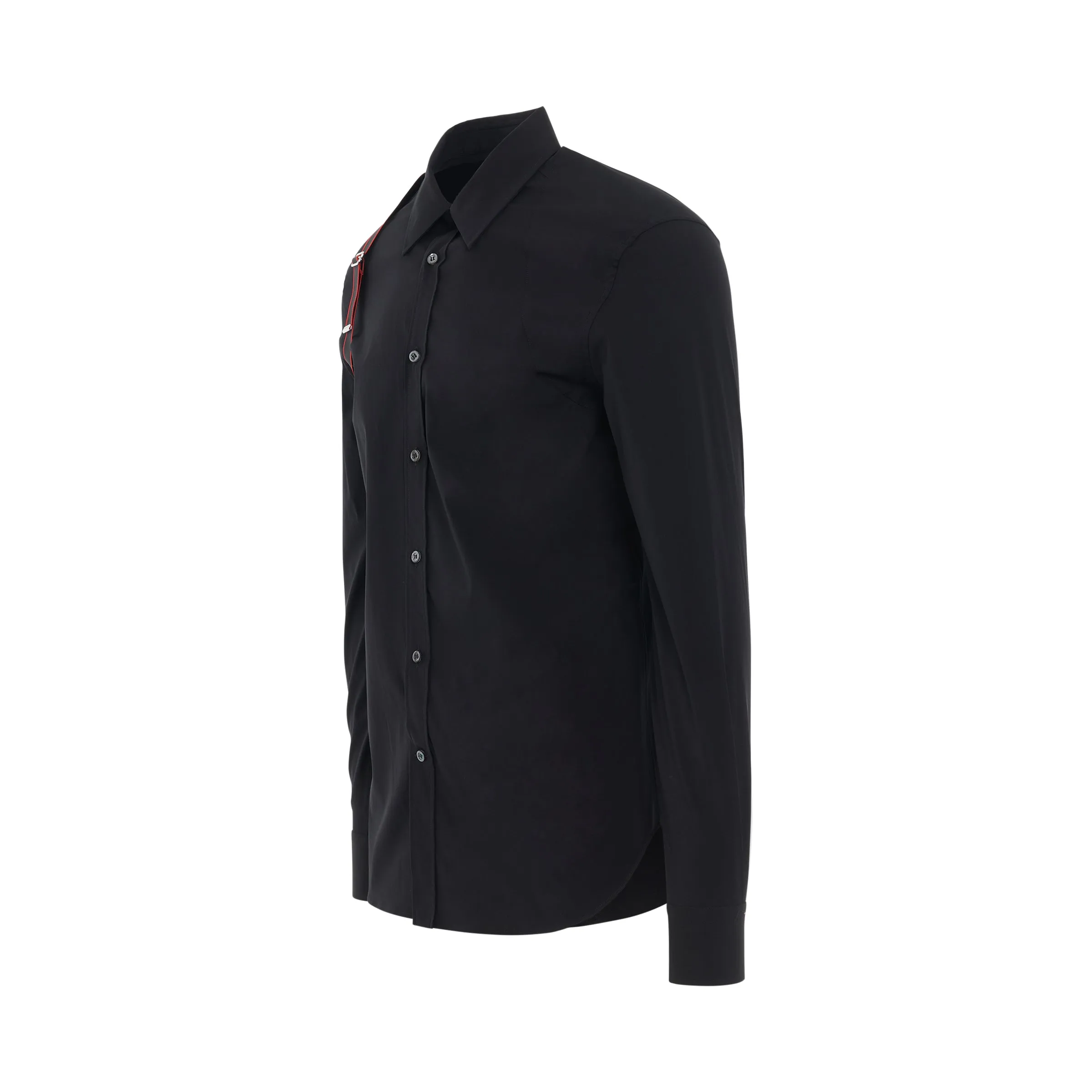 Logo Tape Shirt in Black sold by MARAIS product image thumbnail 2
