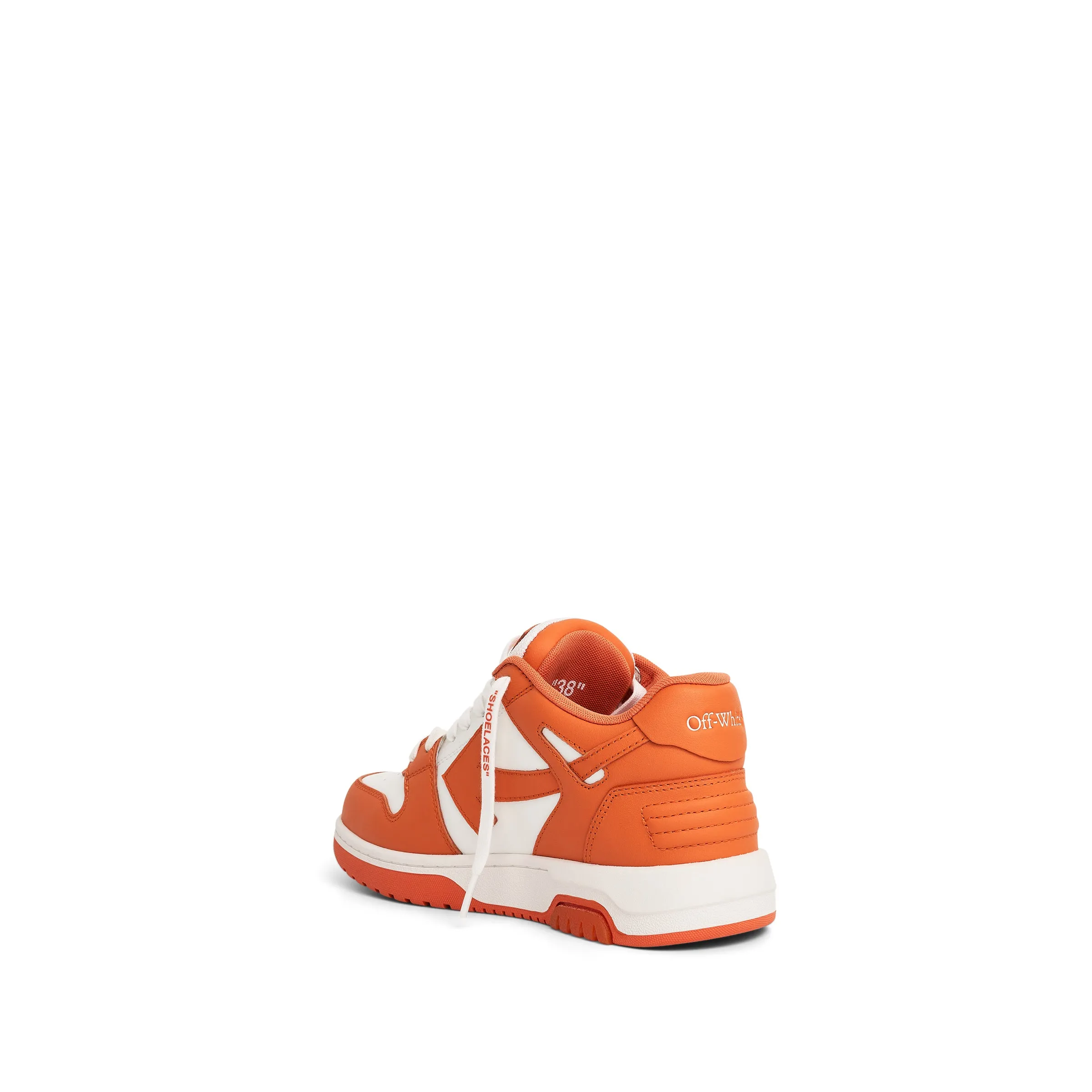 Out of Office Calf Leather Sneaker in White/Orange sold by MARAIS product image thumbnail 3