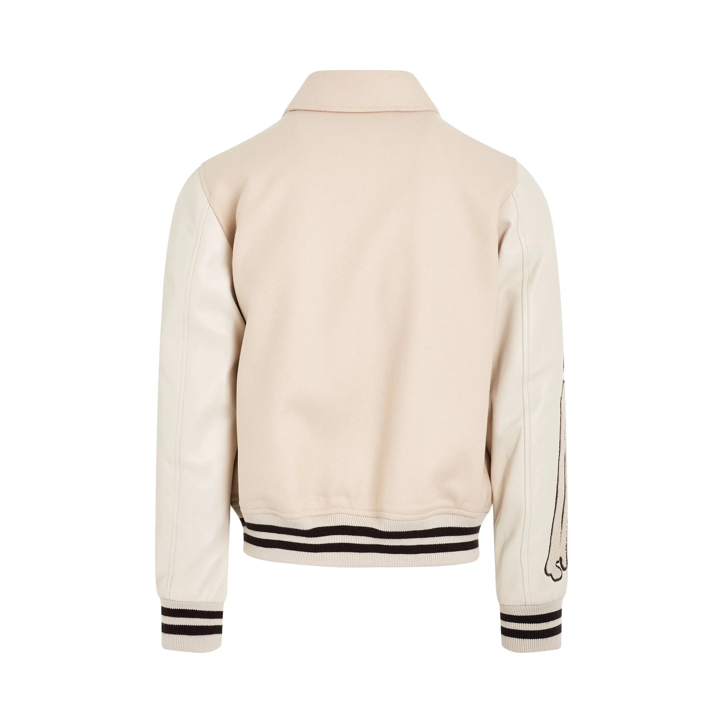 Bones Varsity Jacket in Alabaster sold by MARAIS product image thumbnail 5