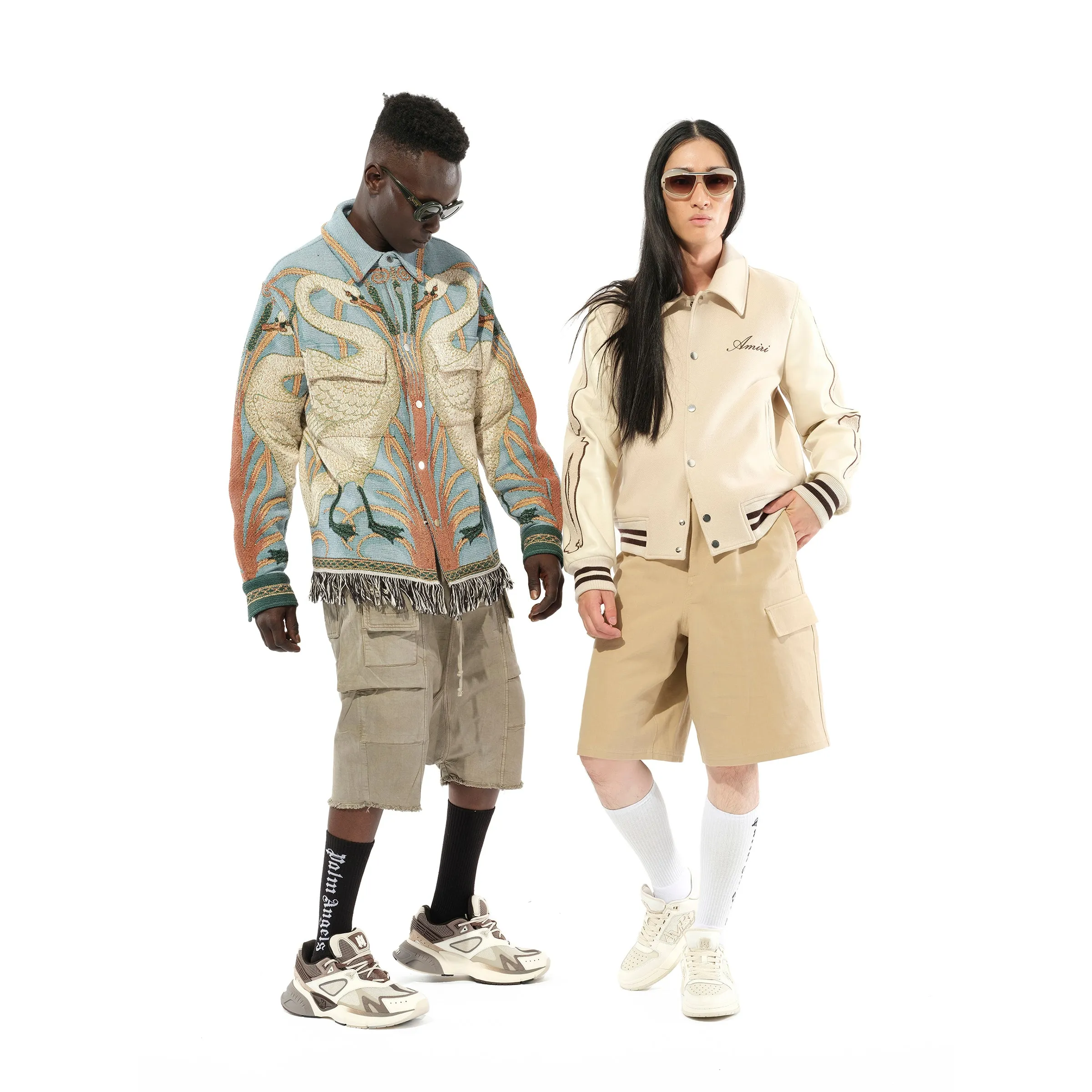 Bones Varsity Jacket in Alabaster sold by MARAIS product image thumbnail 2